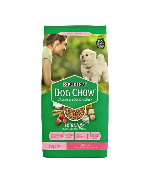Ração Seca Dog Chow Extra Life Papita 20Kg