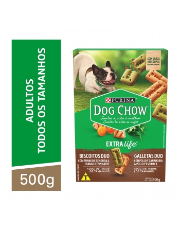 Biscoito Dog Chow Carinhos Integral Duo Raças Pequenas 500G