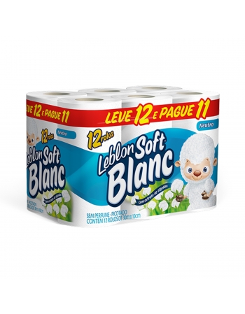 Papel Higiênico Leblon Soft Blanc Neutro - Leve 12 Pague 11 30M
