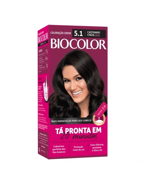 Tinta De Cabelo Creme Biocolor Mini Kit Castanho Festa 5.1