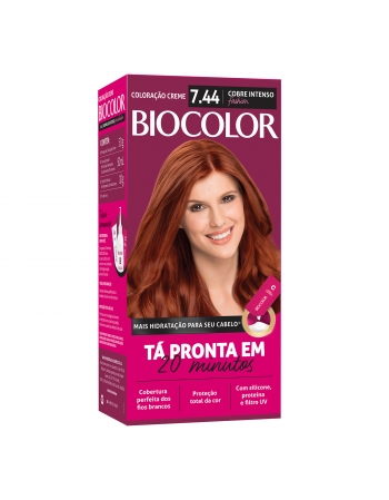 Tinta De Cabelo Biocolor Mini Kit Cobre Intenso 7.44