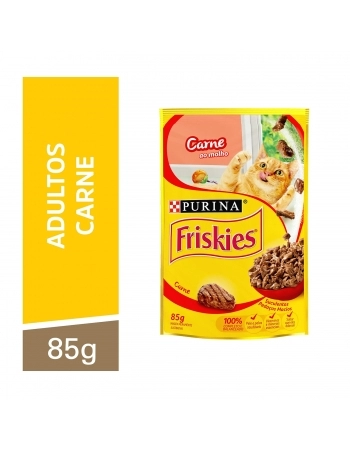 Ração Úmida Friskies Sachê - Sabor Carne Ao Molho 85G