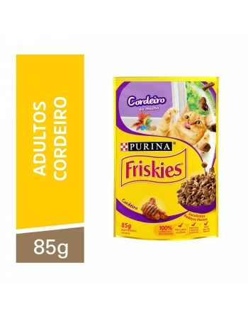 Ração Úmida Friskies Sachê - Sabor Cordeiro Ao Molho 85G