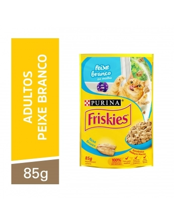 Ração Úmida Friskies Sachê - Sabor Peixe Branco 85G