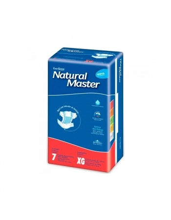 Fralda Descartável Para Adulto Natural Master Xg - 7 Unidades