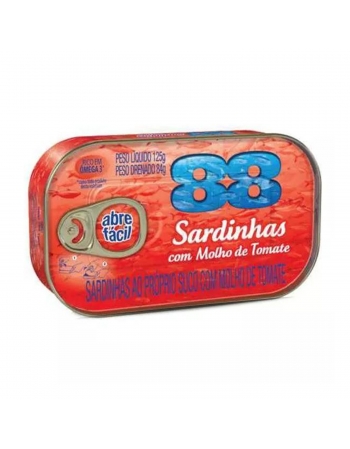 Sardinha 88 Com Molho De Tomate 125G