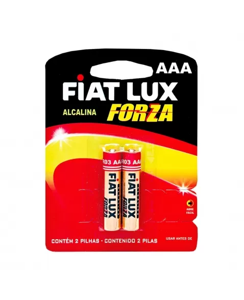 Pilha Alcalina Fiat Lux Aaa Palito 2 Unidades