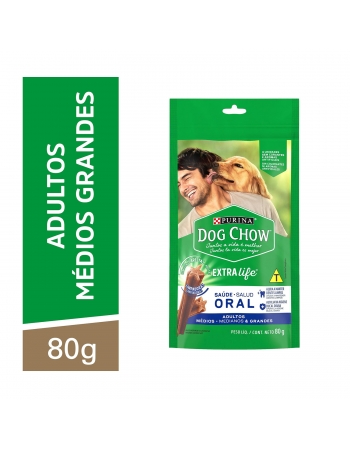 Petisco Dog Chow Oral Raças Médias E Grandes 80G