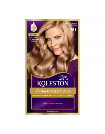 Tinta De Cabelo Koleston Louro Dourado Intenso 1281