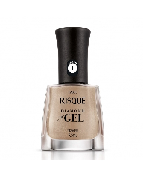 Esmalte Risqué Diamond Gel Tiramisu Cremoso 9,5Ml - Caixa Com 6 Unidades Nu