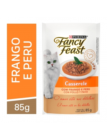 Ração Úmida Sachê Fancy Feast Casserole Gatos- Sabor Frango E Peru 85G