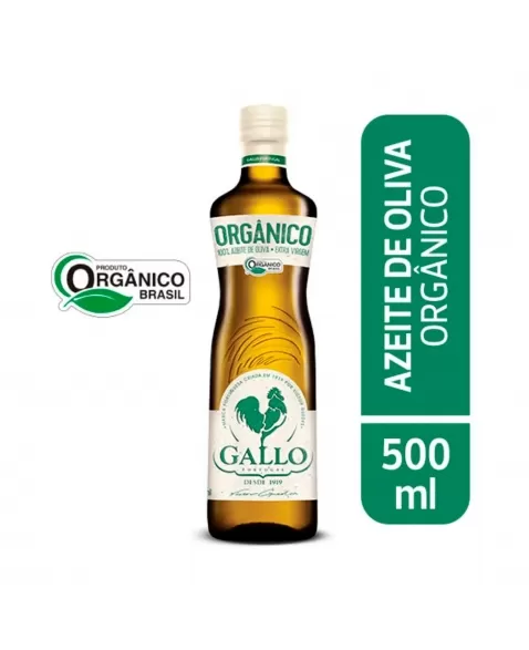 Azeite De Oliva Extra Virgem Orgânico Gallo Vidro 500Ml