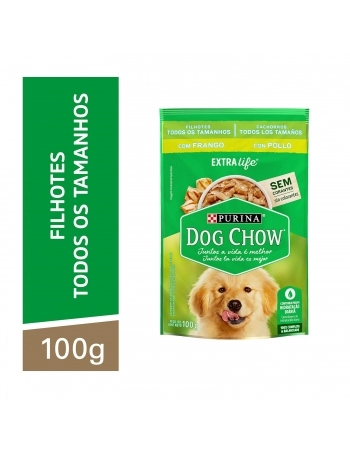 Ração Úmida Dog Chow Sachê Filhotes - Sabor Frango 100G