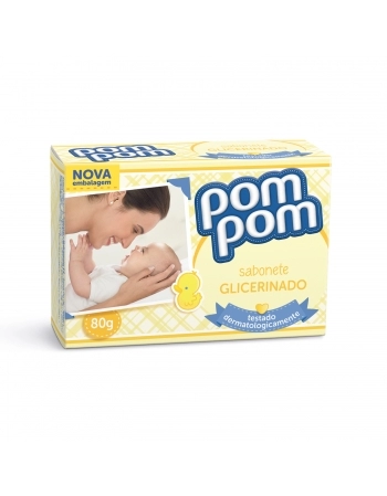 Sabonete Em Barra Pompom Glicerinado 80G