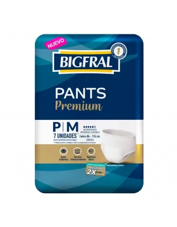 Fralda Bigfral Pants Regular P/M - Com 7 Unidades