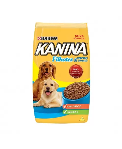 Ração Seca Para Cães Kanina Filhotes - Sabor Carne & Cereais 15Kg