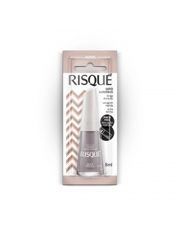 Esmalte Risqué Nude Cremoso Doce Pérola 8Ml - Caixa Com 6 Unidades Blister