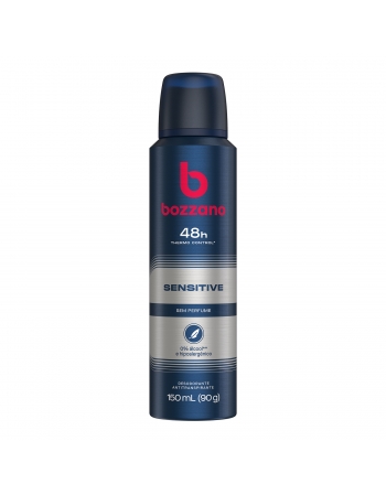 Desodorante Sem Perfume Antitranspirante Aerossol Masculino Bozzano Sensitive 150Ml