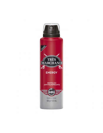 Desodorante Aerossol Antitranspirante Très Marchand Masculino Energy 150Ml