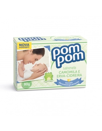 Sabonete Em Barra Pompom Camomila E Erva Cidreira 80G