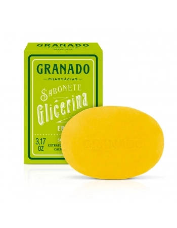 Sabonete Barra Glicerina Vegetal Erva Doce Granado 90G