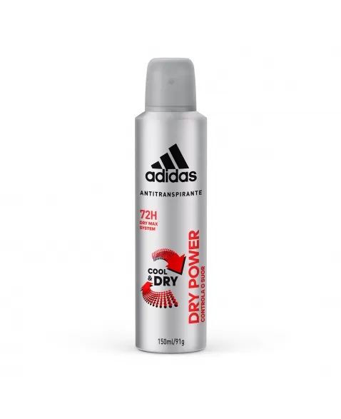 Desodorante Aerossol Antitranspirante Adidas Masculino Dry Power 150Ml