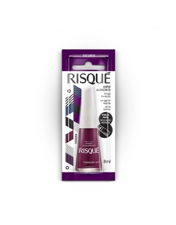 Esmalte Risqué Escuro Cremoso Turmalina 8Ml - Caixa Com 6 Unidades Blister