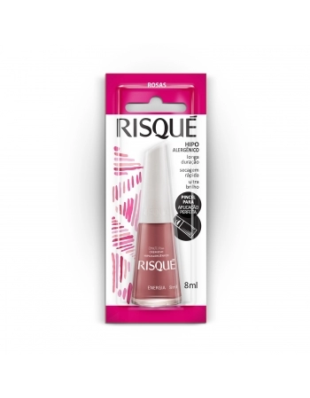 Esmalte Risqué Rosas Cremosos Energia 8Ml - Caixa Com 6 Unidades Blister