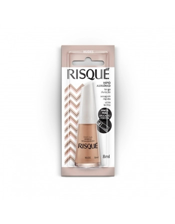 Esmalte Risqué Nude Cremoso Nude 8Ml - Caixa Com 6 Unidades Blister