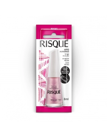 Esmalte Risqué Rosas Cintilantes Mini Saia 8Ml - Caixa Com 6 Unidades Blister