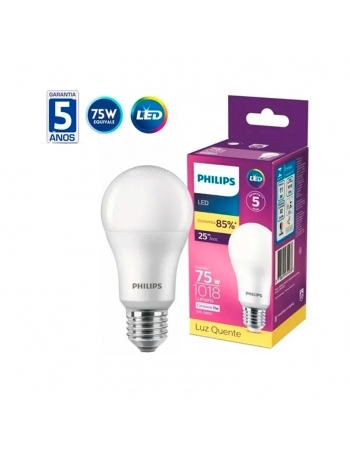 Lâmpada Philips Led Bulbo 11W (75W) 1018 Lúmens
