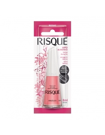 Esmalte Risqué Rosas Natural Angélica 8Ml - Caixa Com 6 Unidades Blister