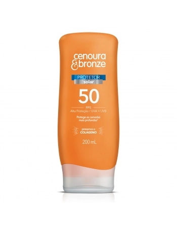 Protetor Solar Cenoura E Bronze Fps50 Com 200Ml