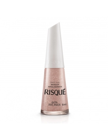 Esmalte Risqué Nude Metálico Gota Dos Anjos 8Ml - Caixa Com 6 Unidades NU