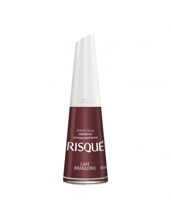 Esmalte Risqué Terroso Cremoso Café Brasileiro 8Ml - Caixa Com 6 Unidades Nu