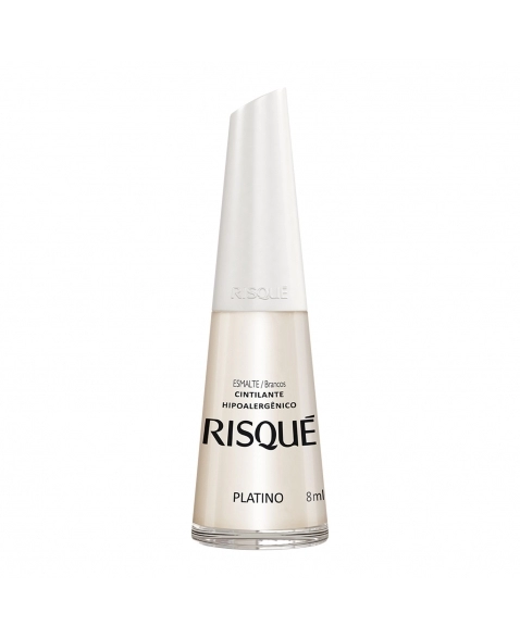 Esmalte Risqué Cintilante Platino 8Ml - Caixa Com 6 Unidades Nu