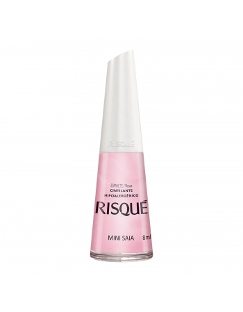 Esmalte Risqué Rosas Cintilantes Mini Saia 8Ml - Caixa Com 6 Unidades Nu