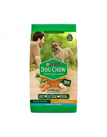 Ração Seca Dog Chow Para Cães Adultos De Raças Pequenas - Sabor Frango E Arroz 3Kg