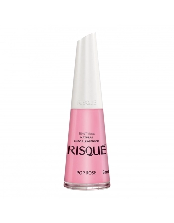 Esmalte Risqué Rosas Natural Pop Rosé 8Ml - Caixa Com 6 Unidades Nu