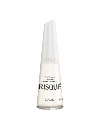 Esmalte Risqué Branco Cremoso Classic 8Ml - Caixa Com 6 Unidades Nu