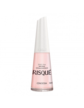 Esmalte Risqué Rosas Natural Condessa 8Ml - Caixa Com 6 Unidades Nu