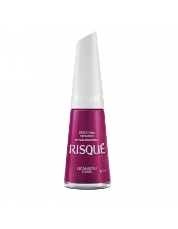 Esmalte Risqué Rosas Cremoso Léo Mandou Flores 8Ml - Caixa Com 6 Unidades Nu