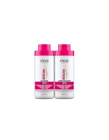 Kit Eico Shampoo e Condicionador Deslisa Fios 450ml