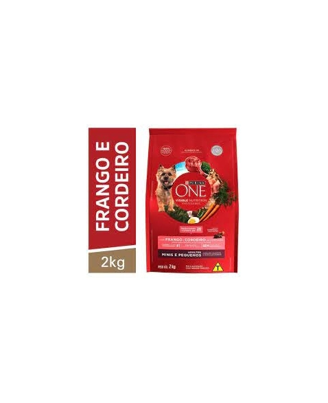 DOG ONE ADULTO MINI PEQ FRANGO&CORDEIRO 2KG