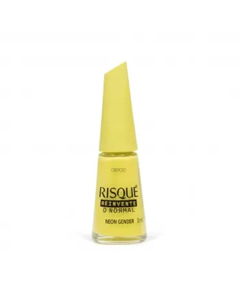 Esmalte Amarelo Risqué Cremoso Neon Gender 8ml NU - Com 6 unidades