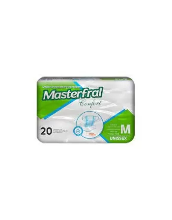 Fralda Masterfral Confort Econômica Adulto M - Com 20 Unidades