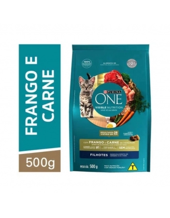 ONE CAT FILHOTE FRANGO CARNE 500G