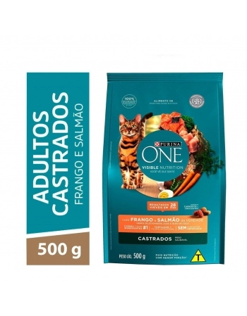 ONE CAT ESTELIZADOS FRANGO SALMAO 500G