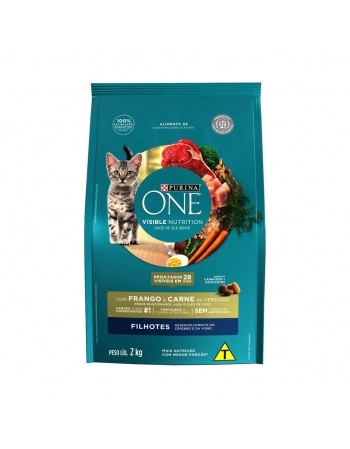 ONE CAT FILHOTE FRANGO CARNE 2KG