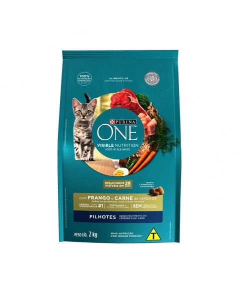 ONE CAT FILHOTE FRANGO CARNE 2KG